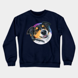 Black Tricolor Australian Shepherd Dog Crewneck Sweatshirt